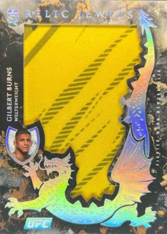 Gilbert Burns 2025 Topps Royalty UFC Relic Jewels #RJ-GB Platinum