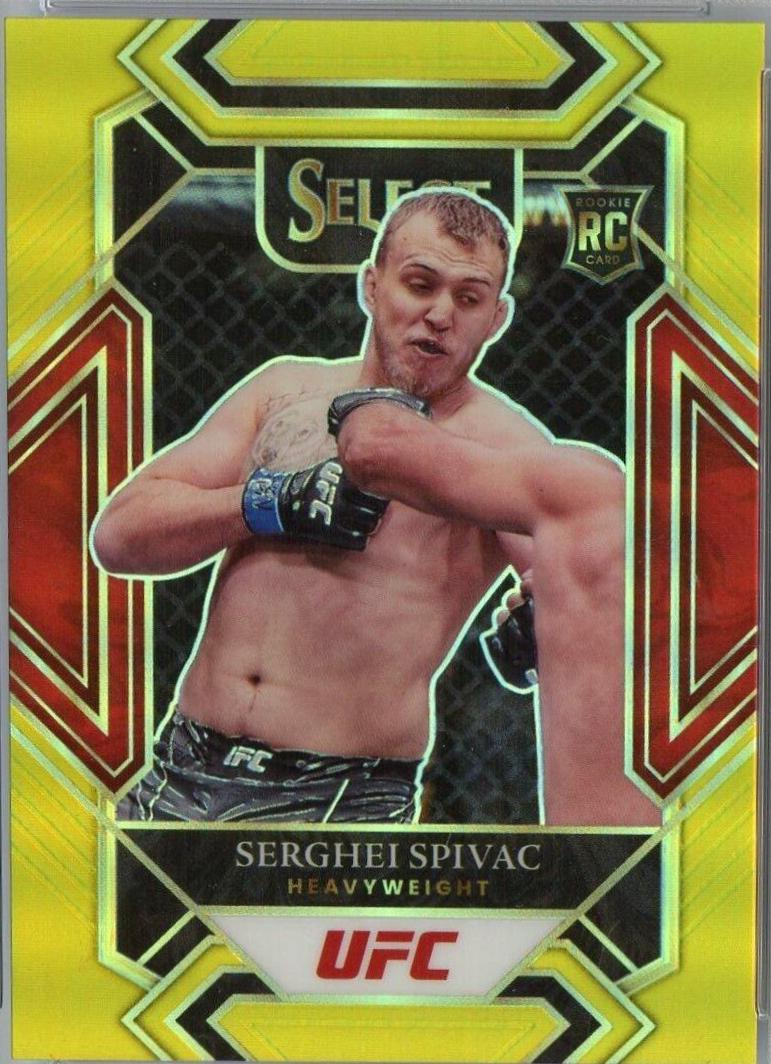 Serghei Spivac 2022 Panini Select UFC Mezzanine #332 Gold