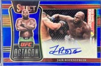 Jairzinho Rozenstruik 2022 Panini Select UFC Octagon Action Signatures #23 Blue