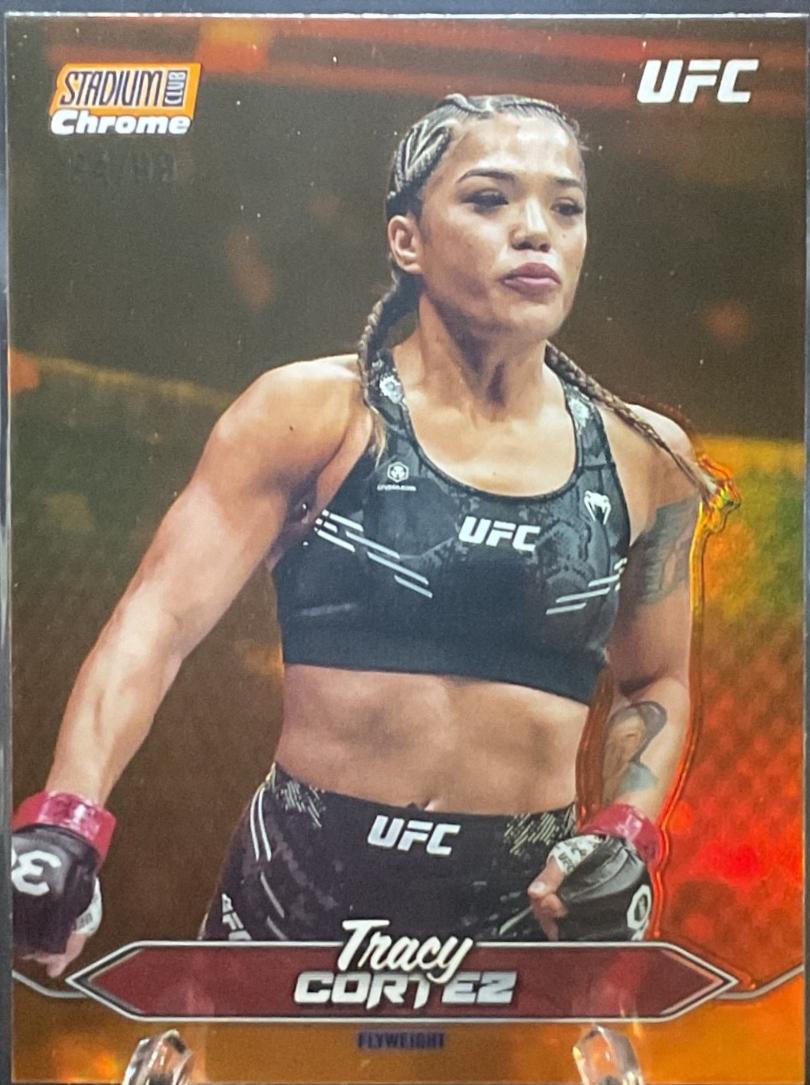 Tracy Cortez 2025 Topps Stadium Club UFC Base Chrome #C-135 Orange Refractor