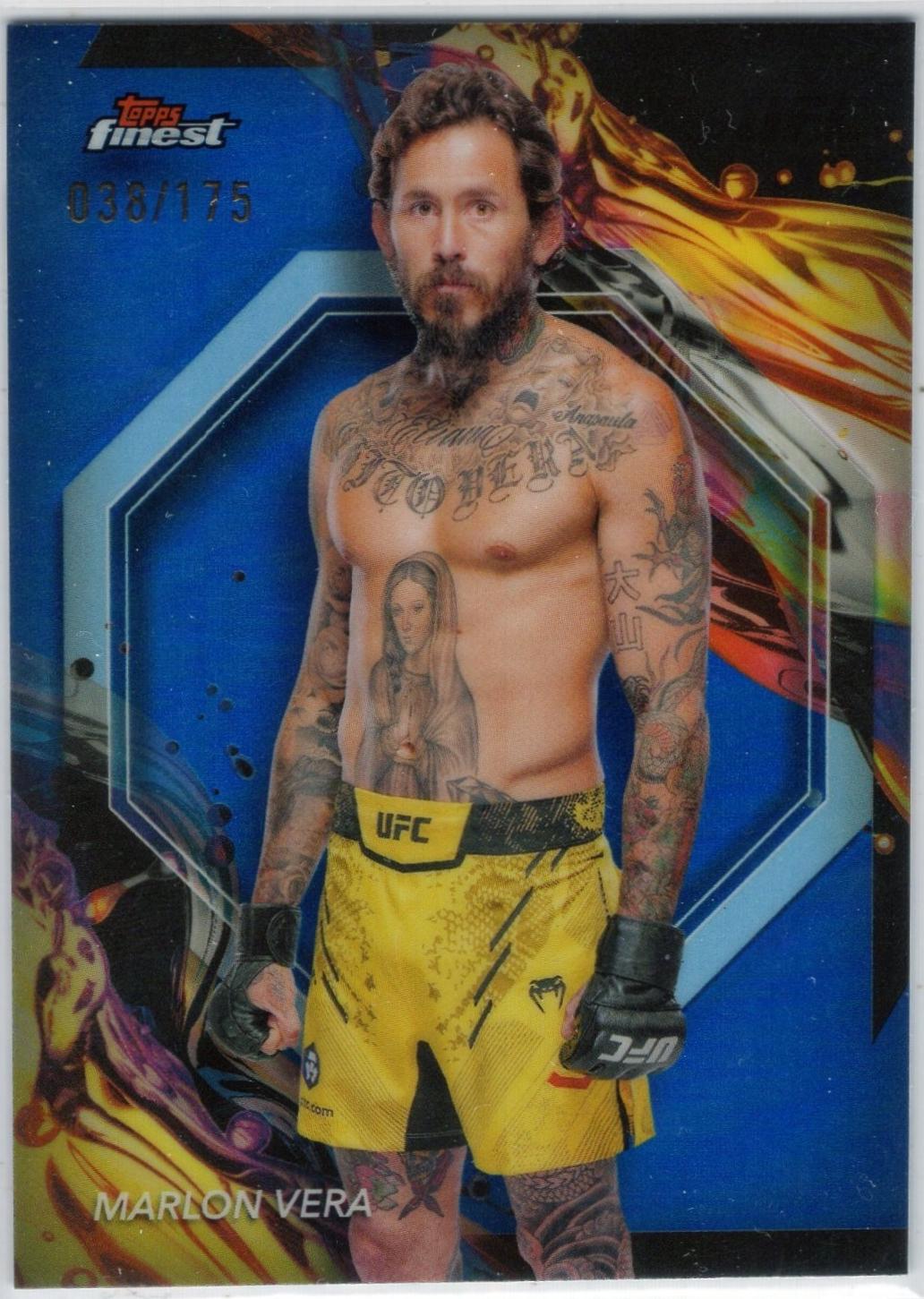 Marlon Vera 2024 Topps Finest UFC Base Uncommon #189 Blue Refractor