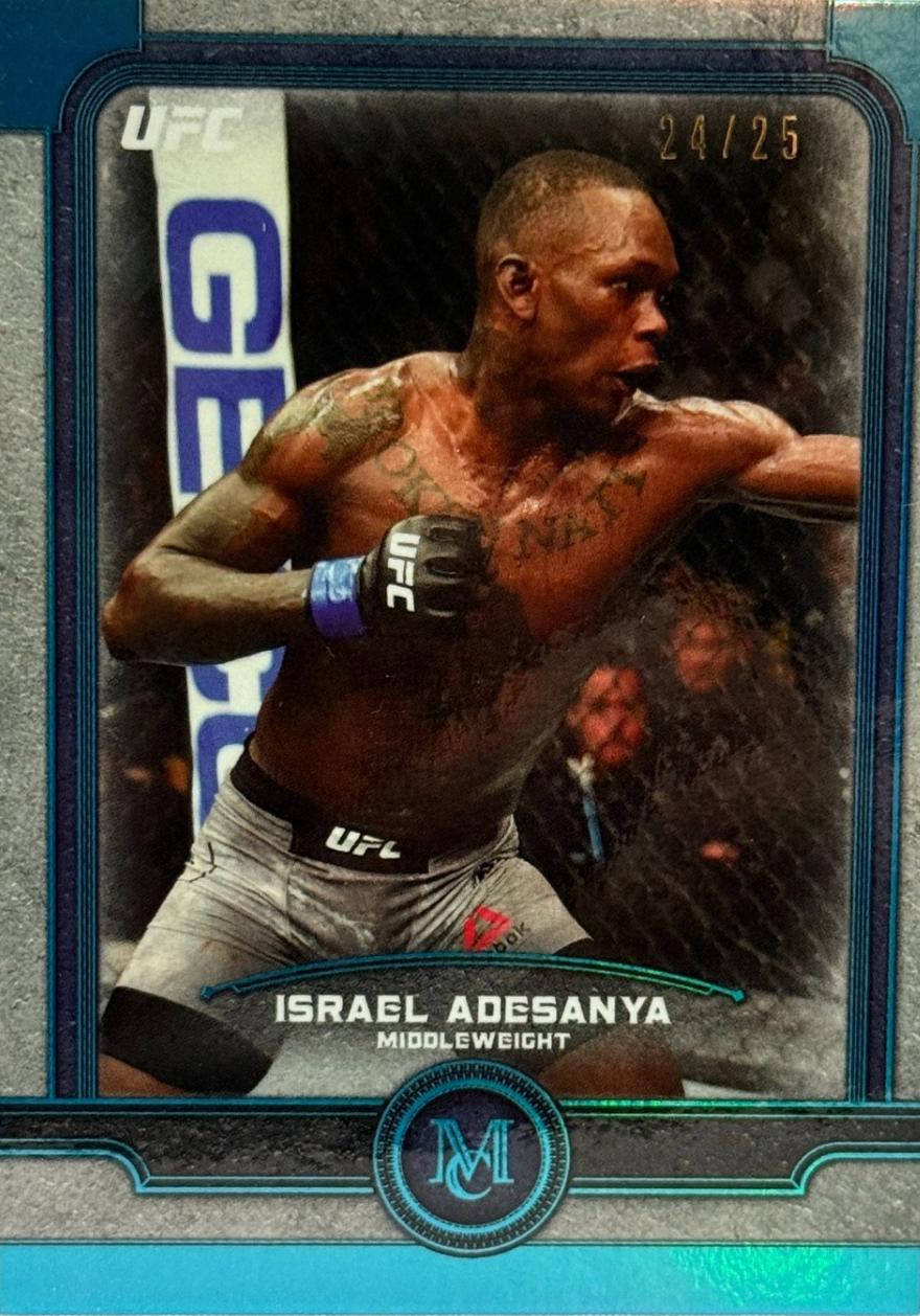 Israel Adesanya 2019 Topps UFC Museum Collection Base #28 Sapphire
