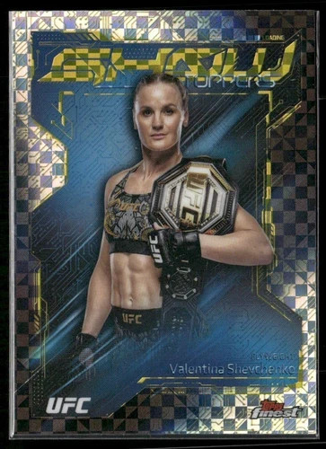 Valentina Shevchenko 2025 Topps Finest UFC Showstoppers #SS-21 Checkerboard Refractor