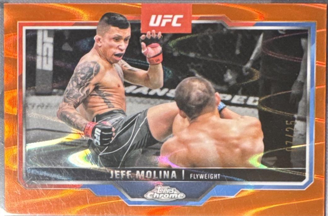Jeff Molina 2025 Topps Chrome Sapphire UFC Base Sapphire #90 Orange Sapphire