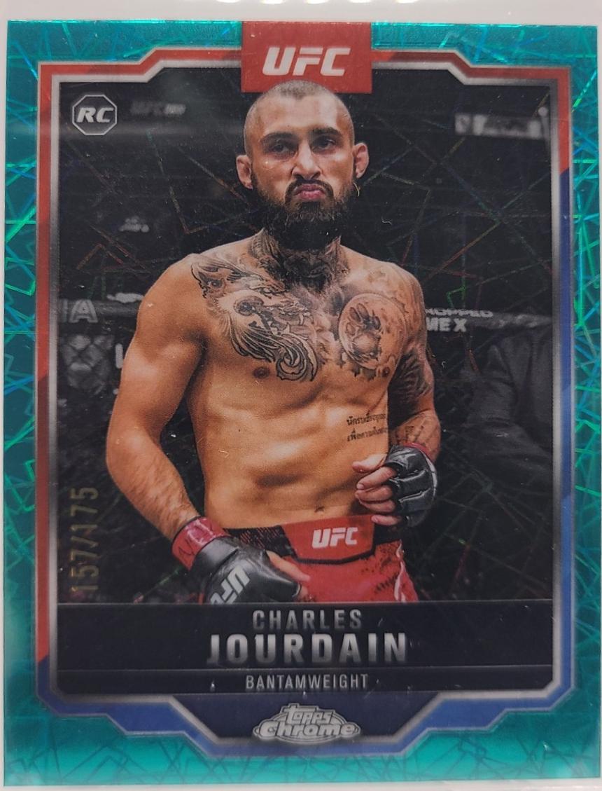 Charles Jourdain 2025 Topps Chrome UFC Base #67 Teal Lazer Refractor