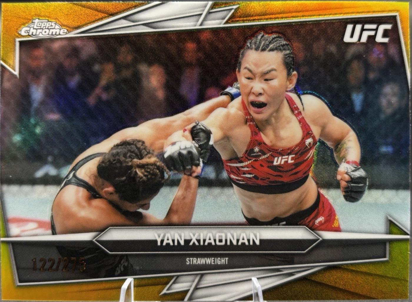 Yan Xiaonan 2026 Topps Chrome UFC Base #116 Yellow Refractor