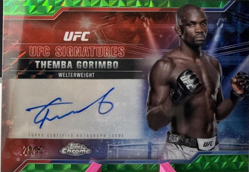 Themba Gorimbo 2025 Topps Chrome UFC UFC Signatures #SIG-TG Geometric Green Refractor