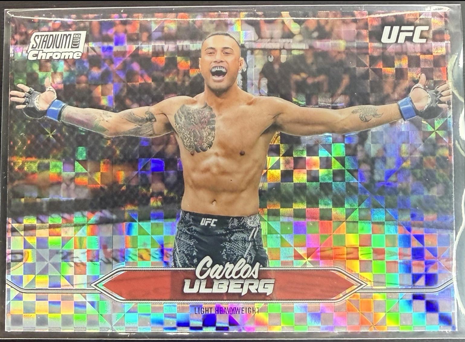 Carlos Ulberg 2025 Topps Stadium Club UFC Base Chrome #C-54 X-Fractor