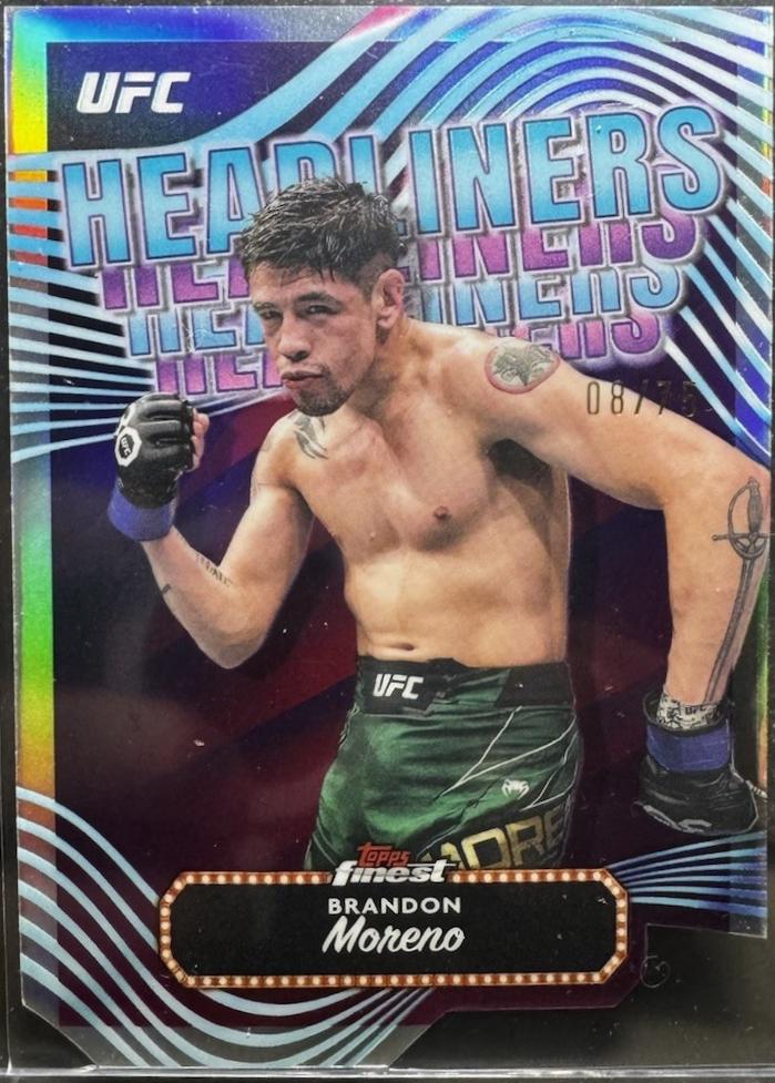 Brandon Moreno 2024 Topps Finest UFC Headliners #HDL-10 Die-Cut Refractor