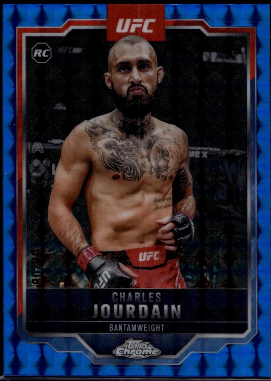Charles Jourdain 2025 Topps Chrome UFC Base #67 Blue Geometric Refractor