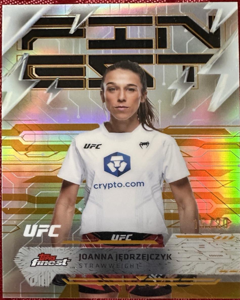 Joanna Jędrzejczyk 2025 Topps Finest UFC Base Rare #269 Gold Refractor