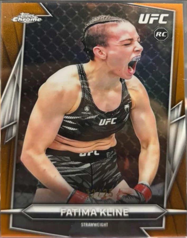 Fatima Kline 2026 Topps Chrome UFC Base #158 Orange Refractor
