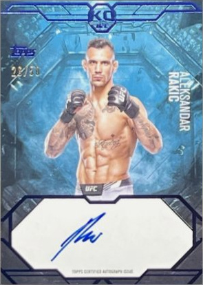 Aleksandar Rakic 2025 Topps Knockout UFC Knockout Autographs #KA-AR Red