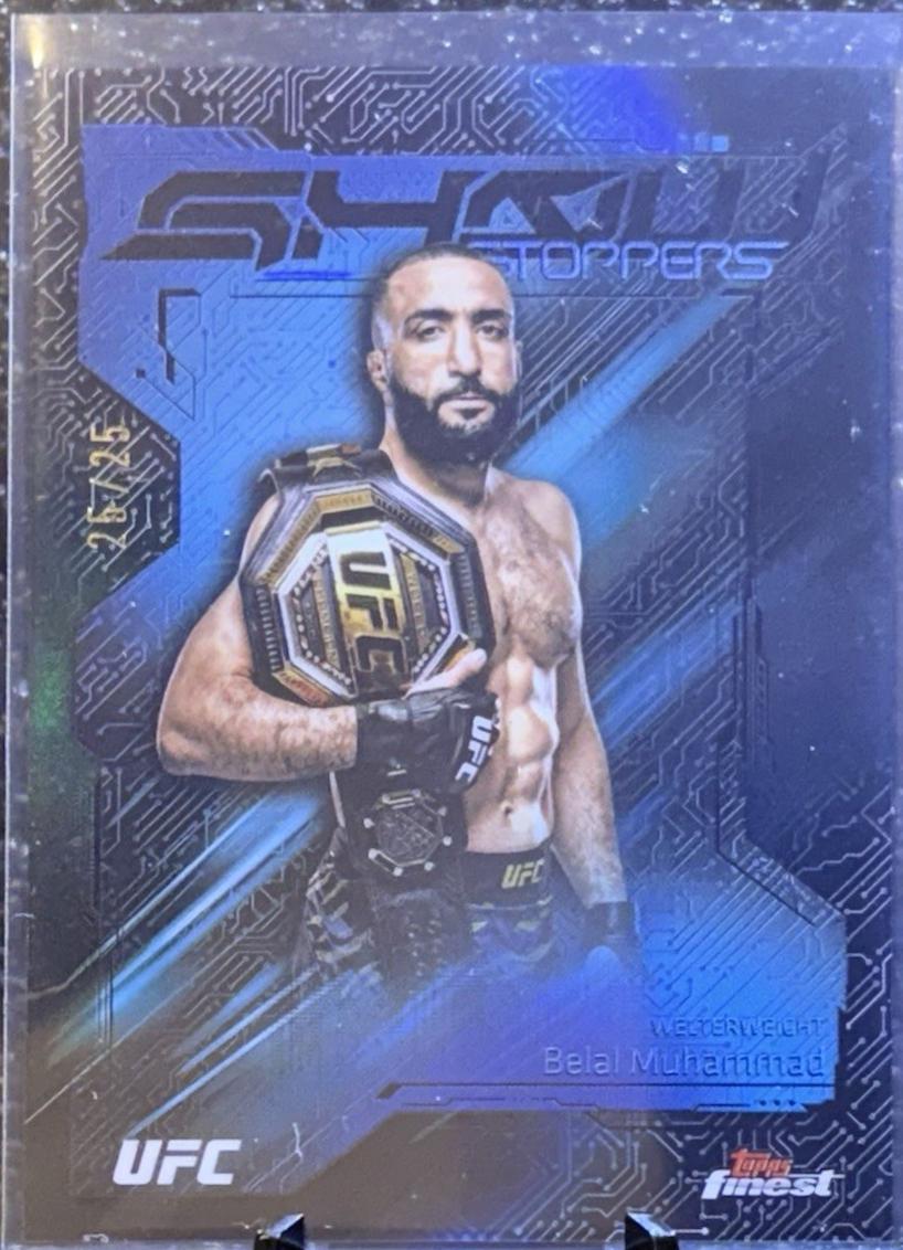 Belal Muhammad 2025 Topps Finest UFC Showstoppers #SS-15 Black Refractor