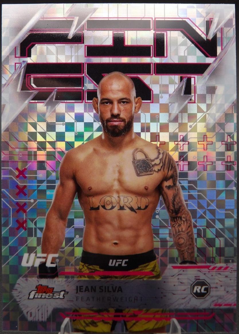 Jean Silva 2025 Topps Finest UFC Base Rare #300 Checkerboard Refractor