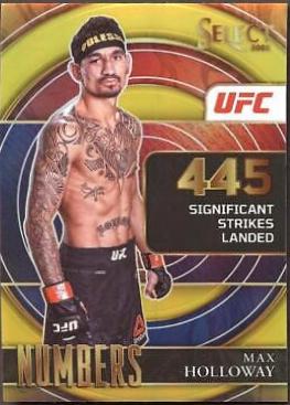 Max Holloway 2022 Panini Select UFC Select Numbers #4 Gold