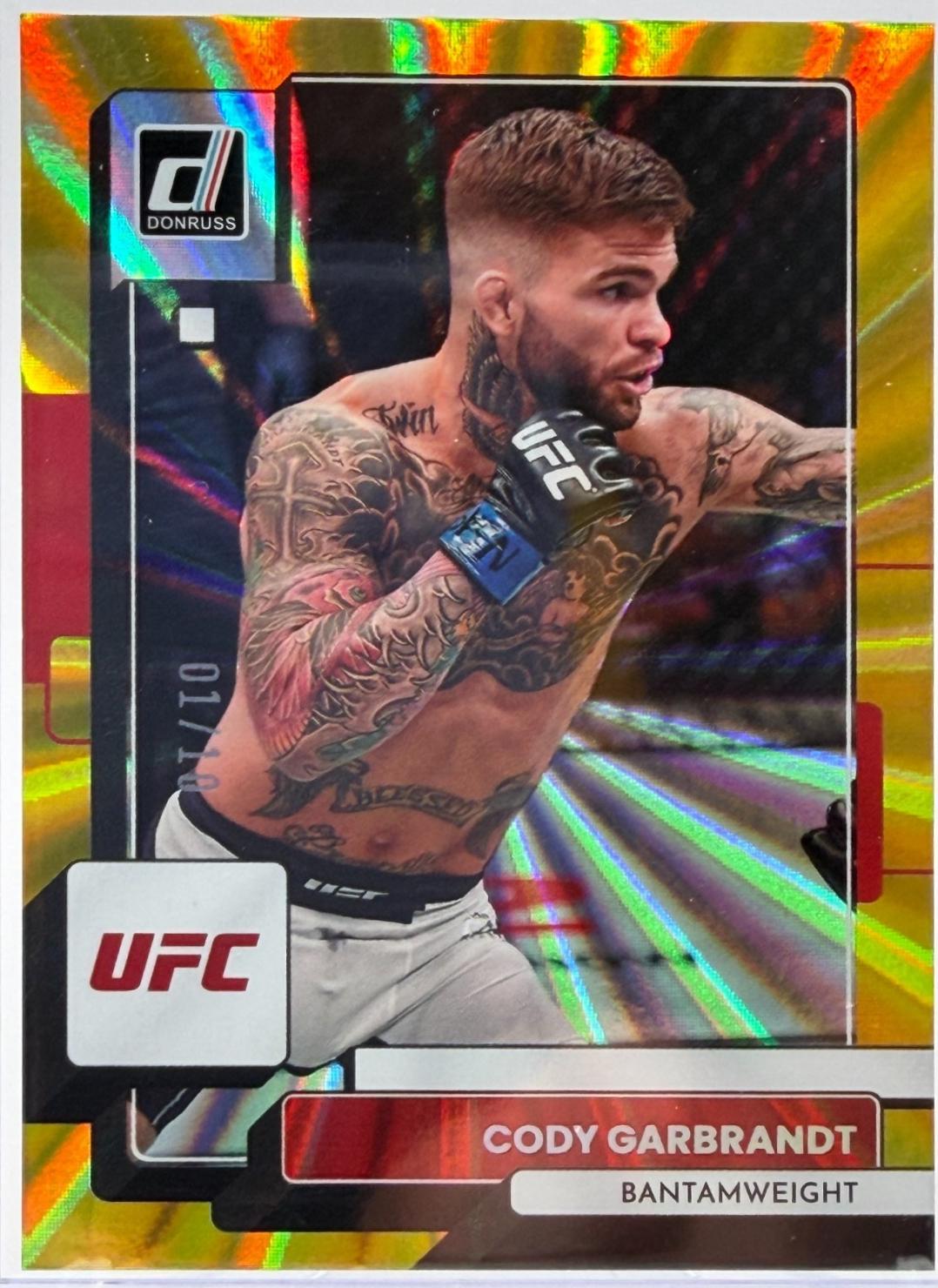 Cody Garbrandt 2023 Panini Donruss UFC Base #198 Gold Laser