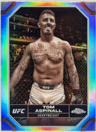 Tom Aspinall 2024 Topps Chrome UFC Base #187 Sepia Refractor