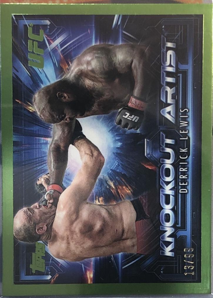 Derrick Lewis 2025 Topps Knockout UFC Knockout Artists #KA-2 Lime Green