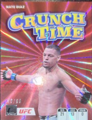 Nate Diaz 2022 Panini Donruss UFC Crunch Time #20 Purple Laser