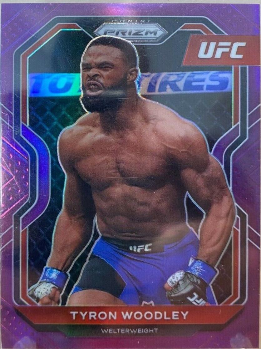 Tyron Woodley 2021 Panini Prizm UFC Base #33 Purple