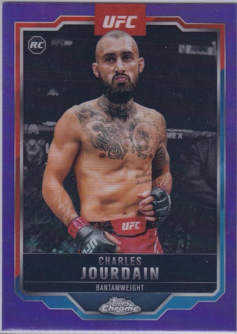 Charles Jourdain 2025 Topps Chrome UFC Base #67 Purple Refractor