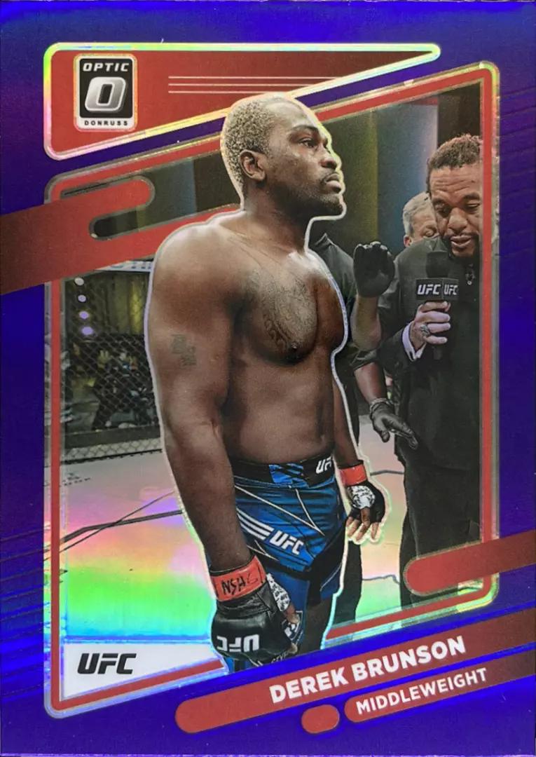 Derek Brunson 2022 Panini Donruss Optic UFC Base #46 Purple