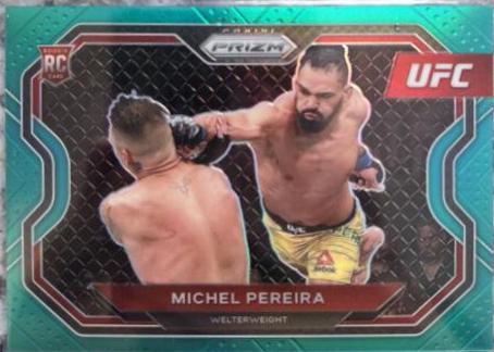 Michel Pereira 2021 Panini Prizm UFC Base #183 Teal