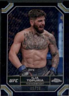 Ilia Topuria 2024 Topps Chrome UFC Base #77 Black Refractor