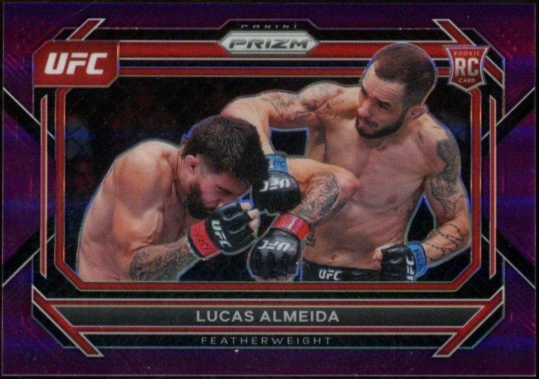 Lucas Almeida 2023 Panini Prizm UFC Base #75 Purple