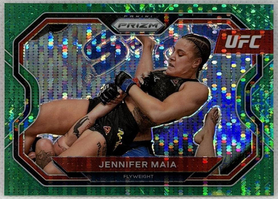 Jennifer Maia 2021 Panini Prizm UFC Base #150 Green Pulsar