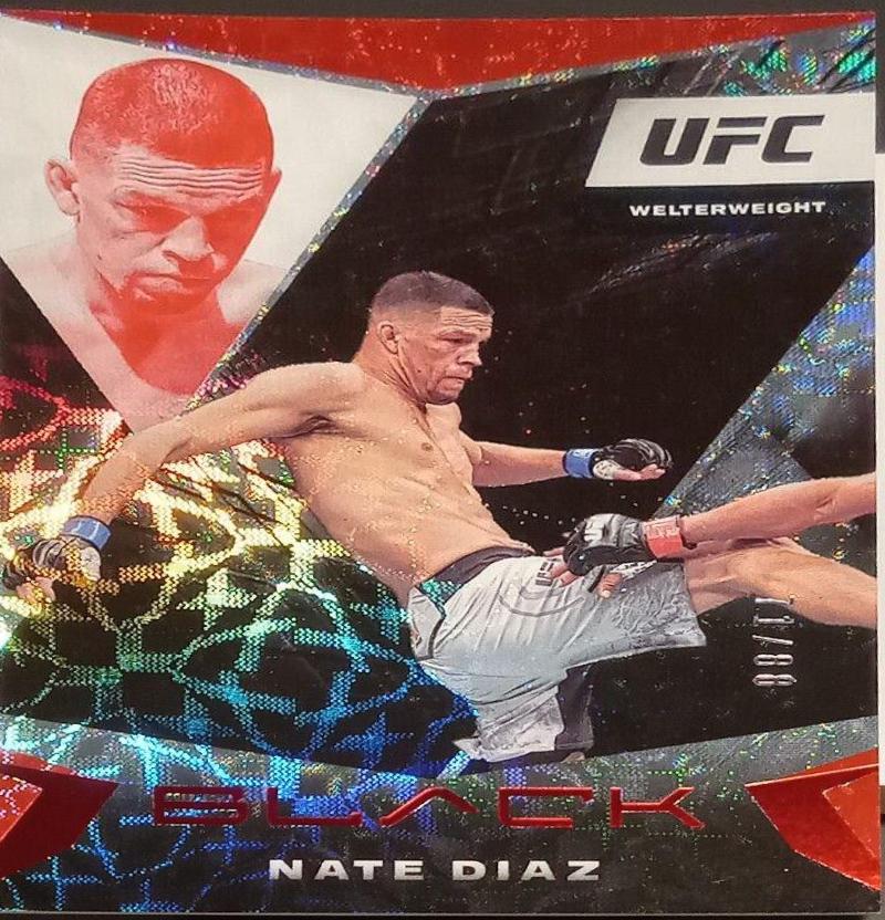 Nate Diaz 2021 Panini Chronicles UFC Base Black #118 Asia Red