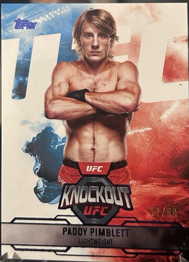 Paddy Pimblett 2025 Topps Knockout UFC Base #48 Blue
