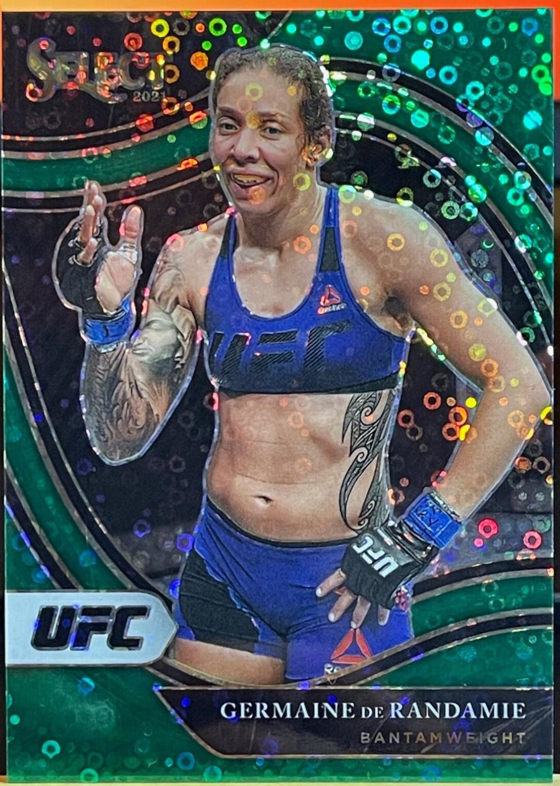 Germaine de Randamie 2021 Panini Select UFC Octagonside #263 Green Disco