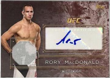 Rory MacDonald 2016 Topps UFC Top of the Class Top of the Class Autograph Relic #TCAR-RM Red