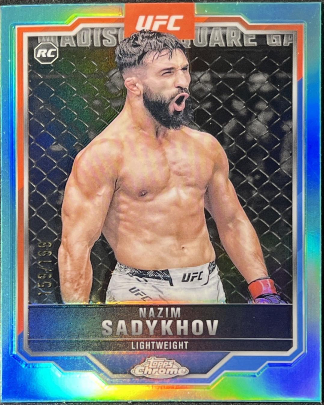 Nazim Sadykhov 2025 Topps Chrome UFC Base #157 Aqua Refractor