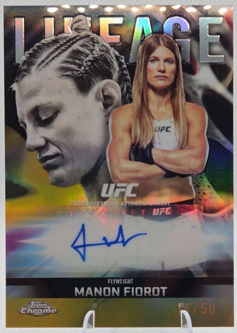 Manon Fiorot 2026 Topps Chrome UFC Chrome Lineage Autographs #CCA-MF Gold Refractor