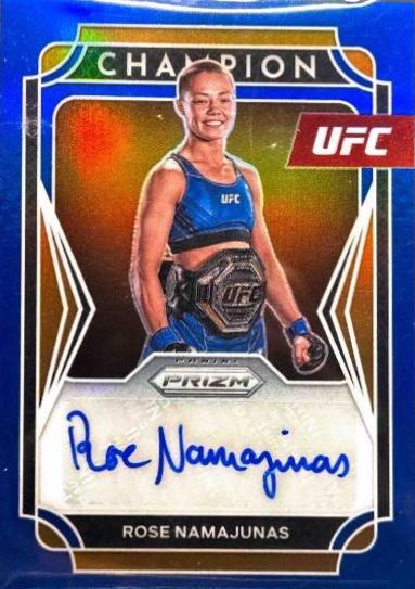 Rose Namajunas 2022 Panini Prizm UFC Champion Signatures #3 Blue