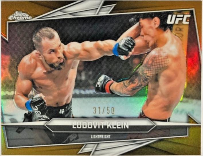 Ludovit Klein 2026 Topps Chrome UFC Base #145 Gold Refractor
