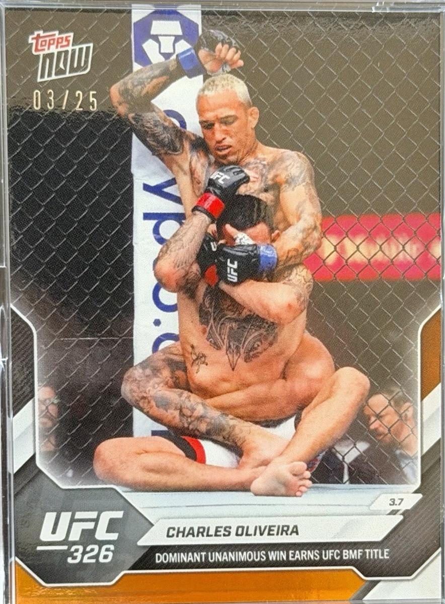 Charles Oliveira Topps Now UFC Base #8 Orange Foil