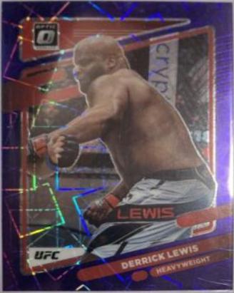 Derrick Lewis 2022 Panini Donruss Optic UFC Base #80 Purple Velocity