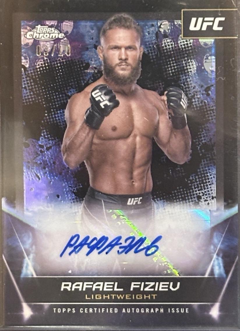 Rafael Fiziev 2024 Topps Chrome UFC UFC Signatures #FNA-RFI Black Refractor