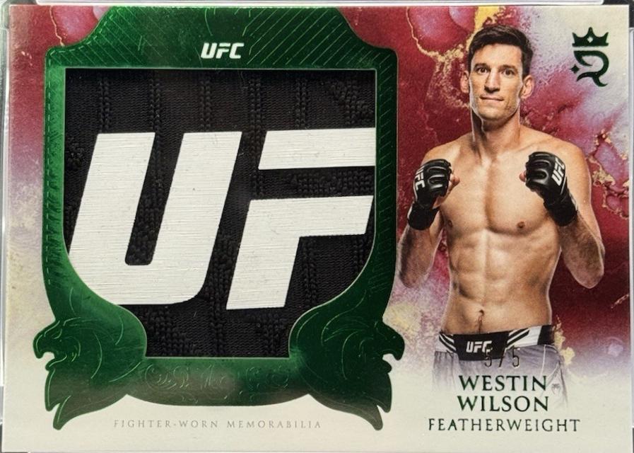 Westin Wilson 2025 Topps Royalty UFC Rookie Jumbo Relics #RJR-WW Green