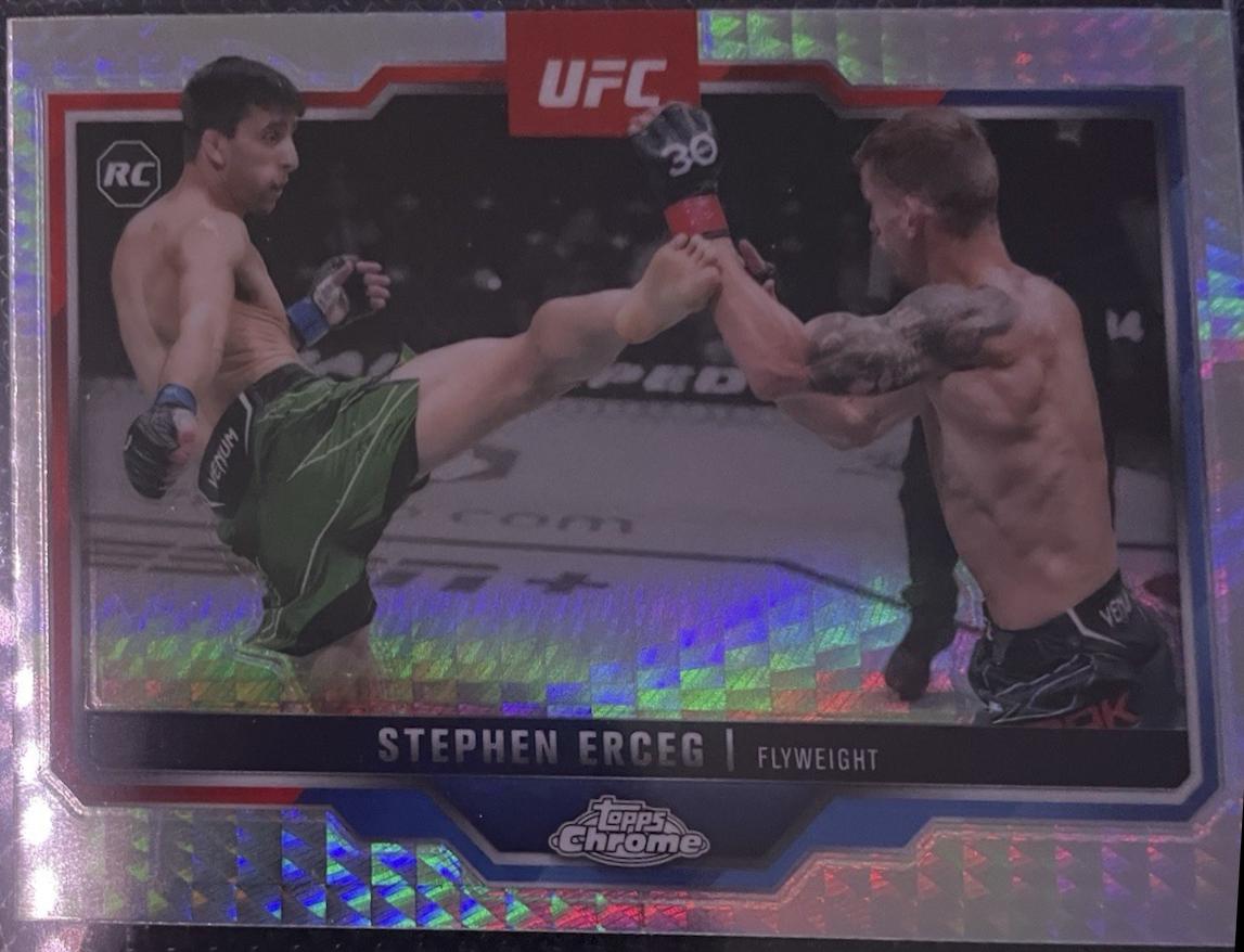 Stephen Erceg 2025 Topps Chrome UFC Base #63 Prism Refractor
