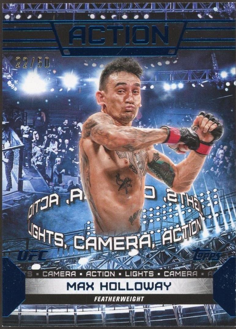 Max Holloway 2024 Topps Knockout UFC Action (Lights, Camera, Action) #ACT-2 Blue
