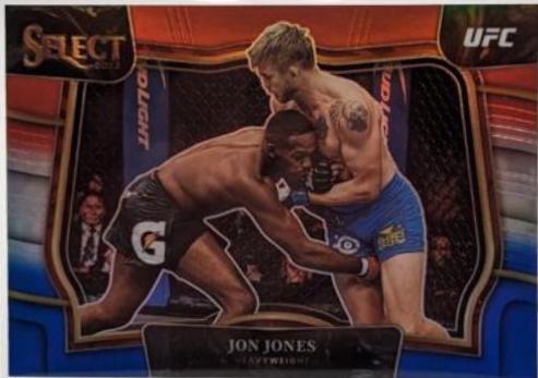 Jon Jones 2023 Panini Select UFC Octagonside #251 Red Blue Prizm