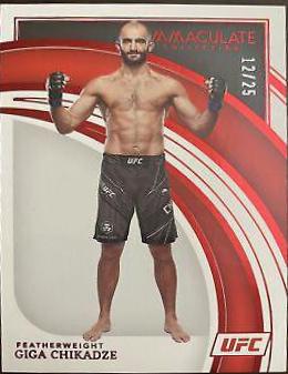 Giga Chikadze 2022 Panini Immaculate UFC Base #66 Red