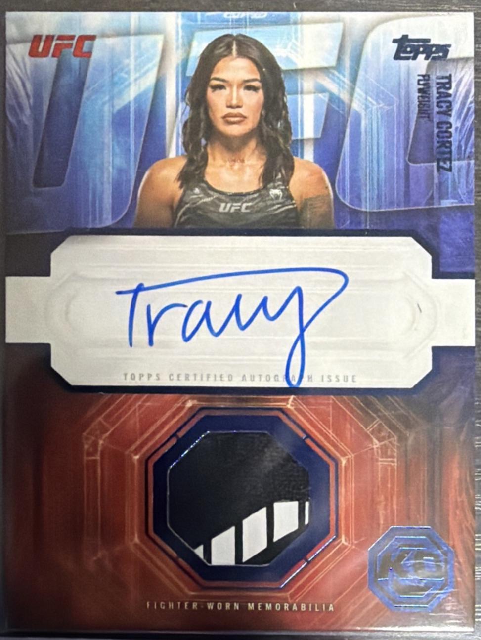 Tracy Cortez 2026 Topps Knockout UFC Knockout Autograph Relics #KAR-TC Blue