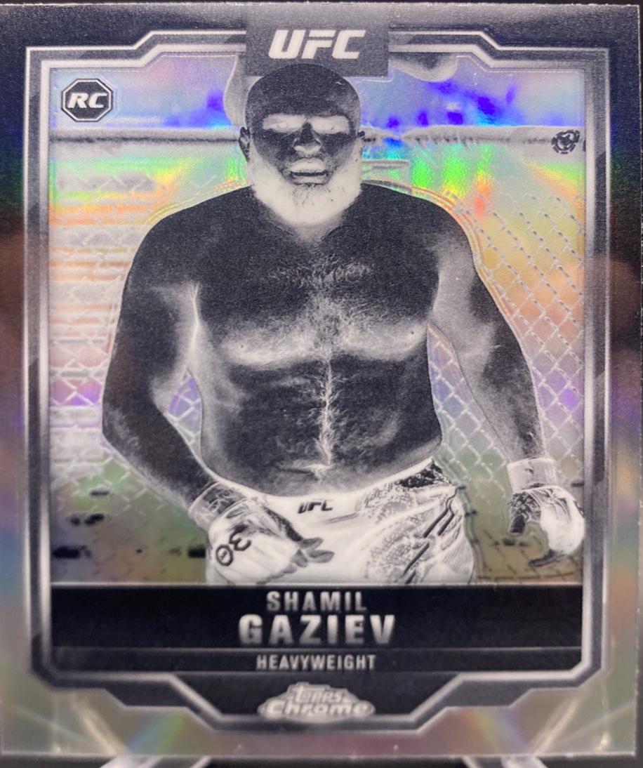 Shamil Gaziev 2025 Topps Chrome UFC Base #91 Negative Refractor
