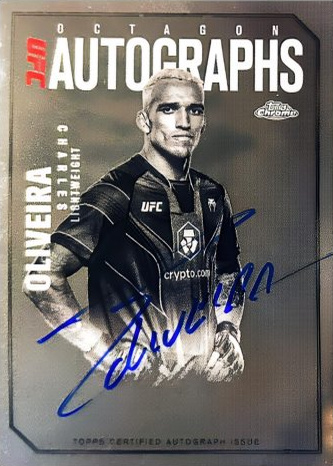 Charles Oliveira 2025 Topps Chrome UFC Octagon Legends Autographs #OLA-CO Geometric Black Refractor